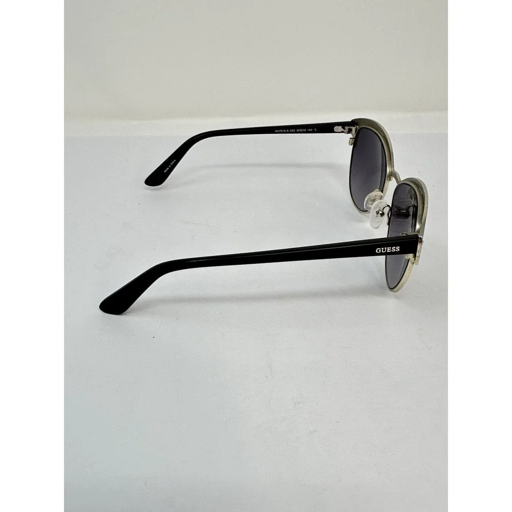 Guess Women's Sunglasses GU 7515-S 05C Black Gold Cat Eye Rhinestone 55 16 140